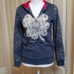 Lucky Brand Girls Full Zip Hoodie Sweatshirt
